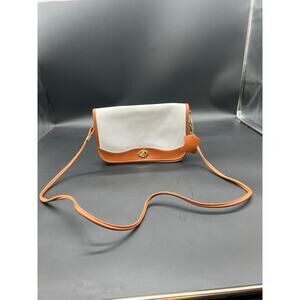 White leather Saddle Crossbody Purse